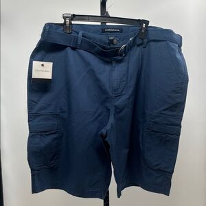 Calvin Klein Jeans Men's Deep Navy Cargo Shorts with Web Belt